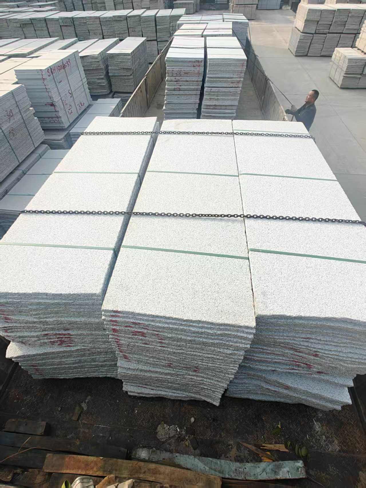 广西芝麻白毛板，石材毛板