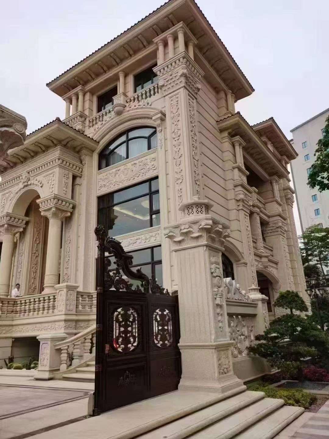 广西黄金麻别墅外墙异形定制